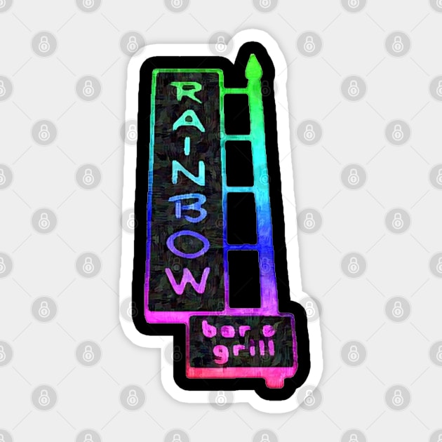 Rainbow Bar and Grill - Los Angeles Sticker by RetroZest